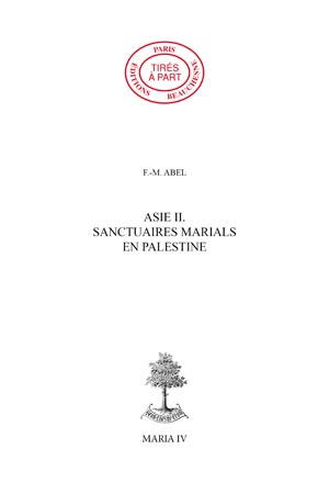 ASIE 02. - SANCTUAIRES MARIALS EN PALESTINE